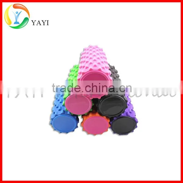 Crossfit Massage Exercise EVA Foam Roller With Caps photo-4
