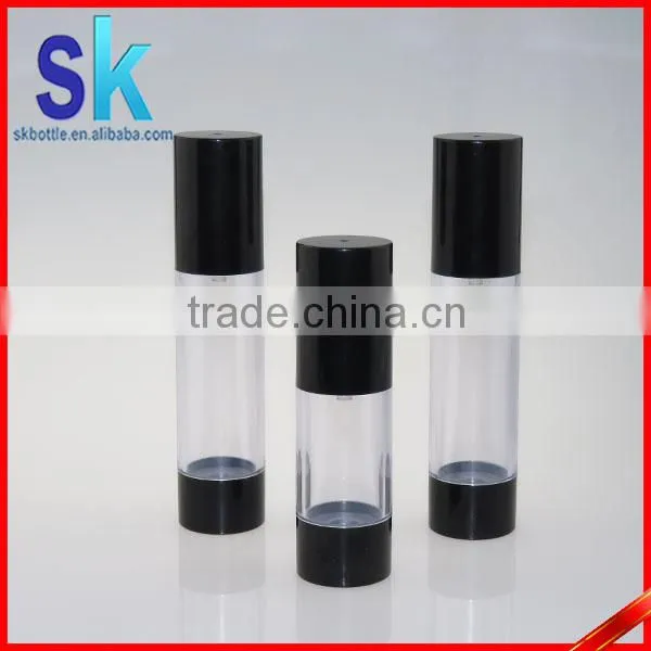 Nice Black Color Plastic Lotion Pump Cosmetic Airless Bottle 30ml 50ml photo-3
