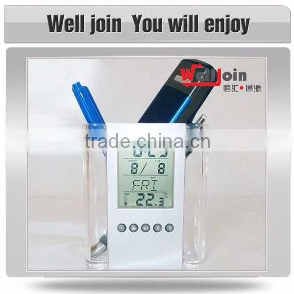 High Quality Calendar Temperature Display and Alarm Pen Holder photo-3