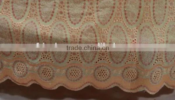 Beautiful Party Dress Custom Embroidery Fabric Combed Cotton Fabric Designer Dress photo-5