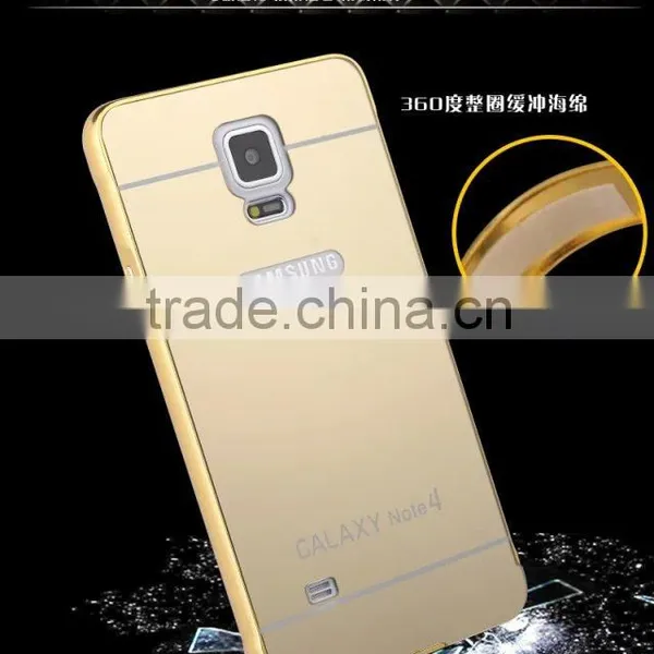 High Quality Aluminum Mirror Cell Phone Bumper Case Cover For Samsung Galaxy Note 4 photo-6