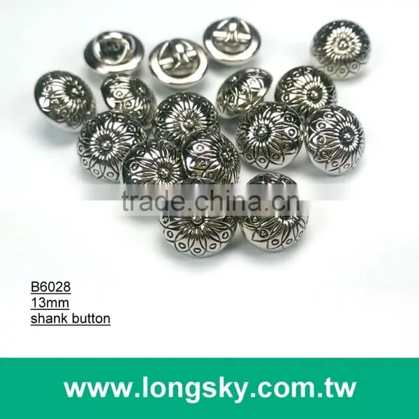 (#B6028/13mm) Antique Gold Flower Pattern Plastic Abs Button With Shank for Lady Dress photo-2