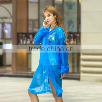 Fashion EVA Travel Thickening Eco-friendly Disposable Raincoat photo-3