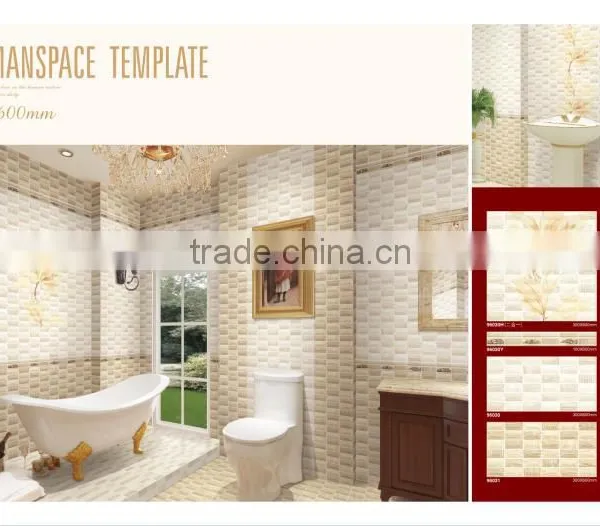 300x600 Cheap Porcelain Wall Flower Tiles Kitchen photo-3