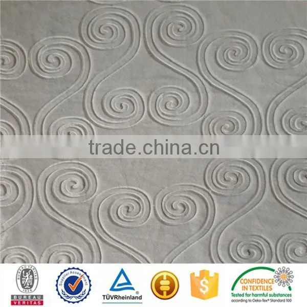 Flower Design Solid 3D Embossed Velvet Fabric photo-2