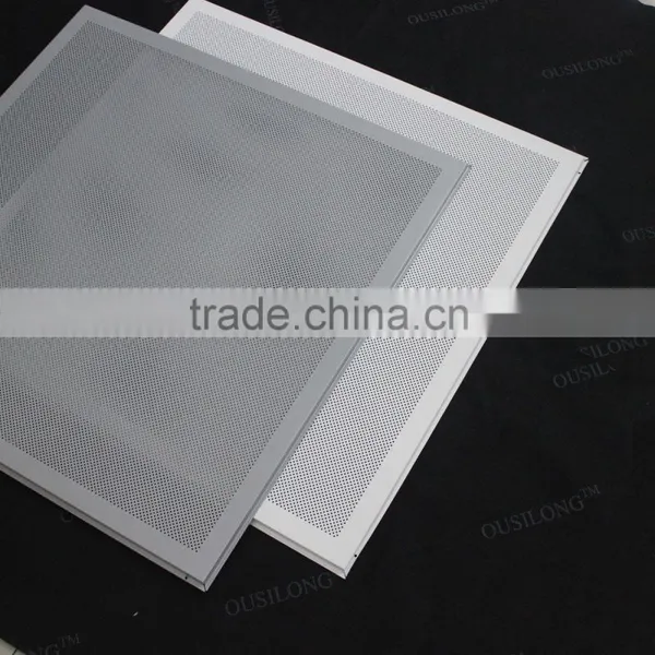 SGS Tested Fireproof Aluminum or GI Perforated Ceiling Tiles 600x600, Aluminum Acoustic False Ceiling Panel photo-5
