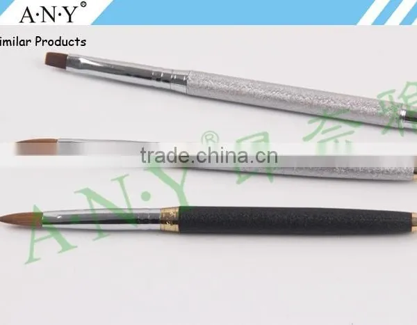 ANY Nail Art Beauty Care Metal Handle Flat Head Nail Brush UV Gel Nails photo-5