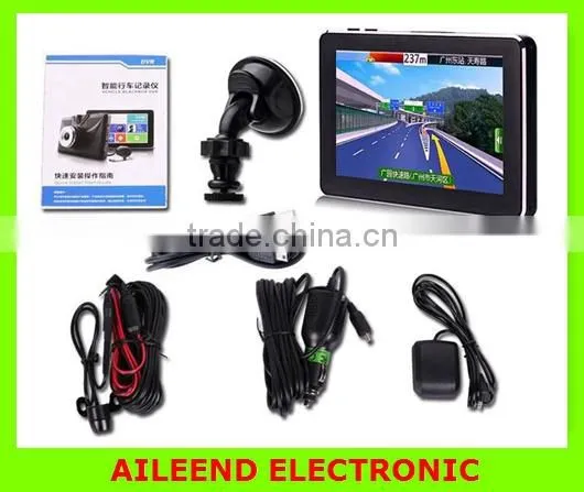 Car DVR Dual Camera Lens + Wifi + Android 4.0 Smart Tablet + GPS Navigator Full HD 1080P 5.0'' LCD Video Recorder Dash Cam photo-5