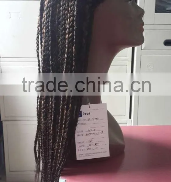 Synthetic Micro Braided Lace Front Wigs Mixed Color Box Braided Wig for Black Women Quality Choice photo-2