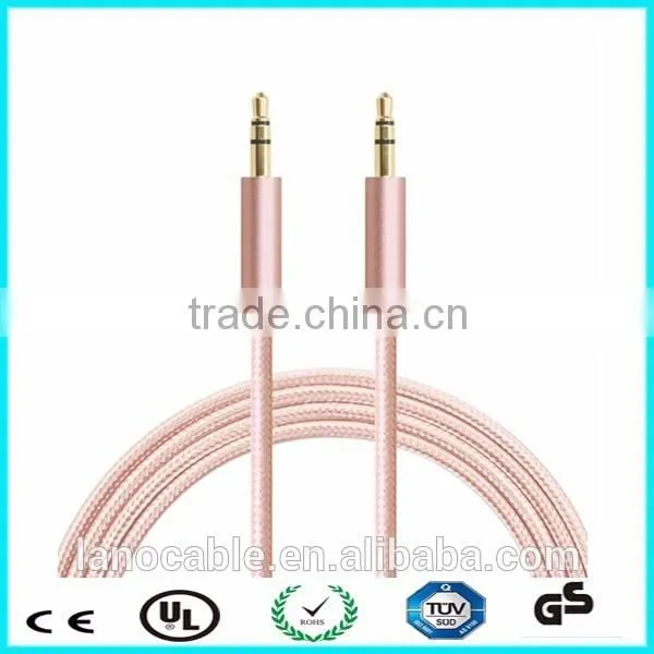 RoHS Comliant Gold 3.5mm Aux Jack Audio Stereo Cable photo-4