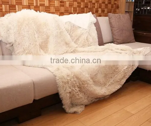 HLHT Competitive Price Warm and Breath 100 Polyester Blanket,faux Fur Fleece Blanket,plush Flannel Blanket photo-3
