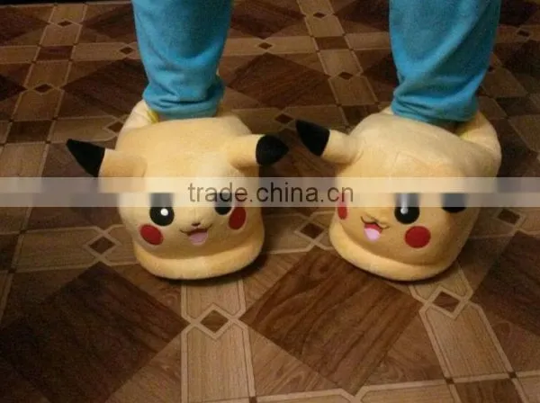 Anime Cartoon Charater Pokemon Pikachu Plush Slippers Quality Choice photo-2
