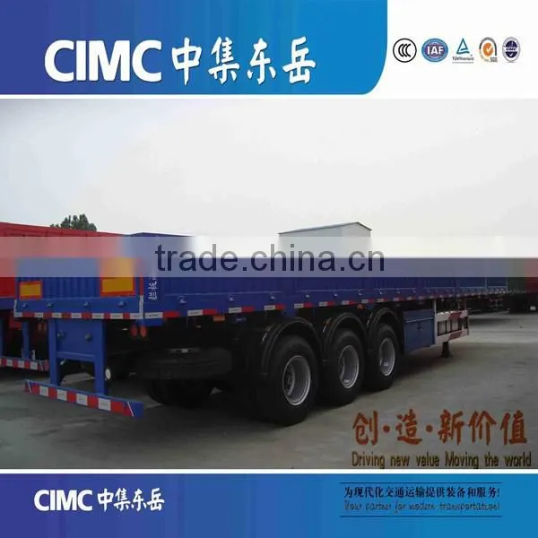 CIMC Triangle Tyre Dropside Platform Transportation Trailer Angola photo-4