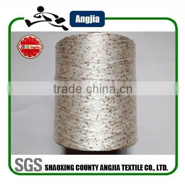 New 2MM Black Polyester Sequin Yarn for Sweater photo-3