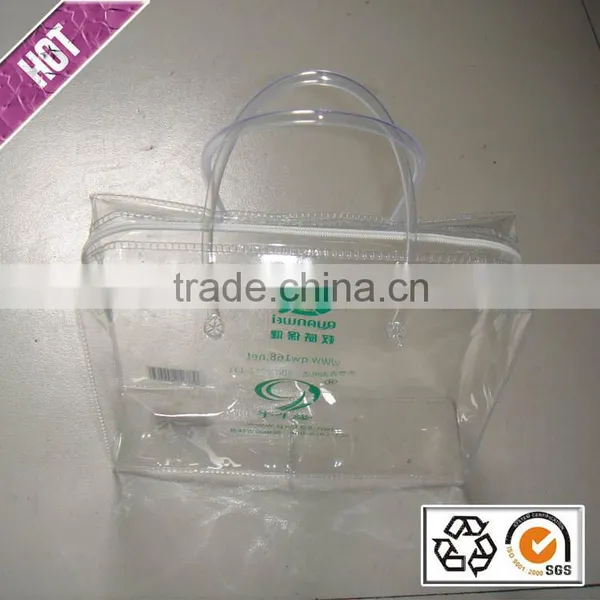 2015 Hot Sale Clear Vinyl Pvc Zipper Bag With Handles photo-2