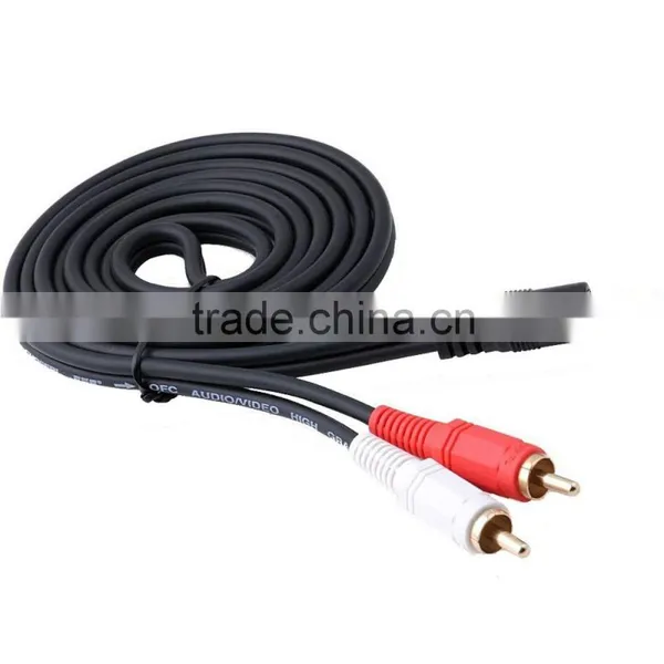 Choseal Q-304 3.5mm to AV RCA for Ipod/MP3/pc 1.8m/3m/5m/10m/15m Audio Adapter Cable photo-3