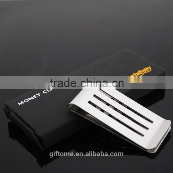 Silver Stainless Steel Custom Money Clip
