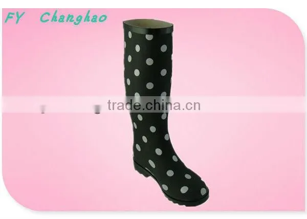 Women Dot Style Rubber Rain Boots photo-3