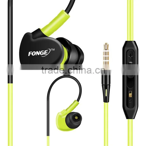 Running Earphone Ear Hook Sports 3.5mm Wire HIFI Headphone With Mic Volume Control