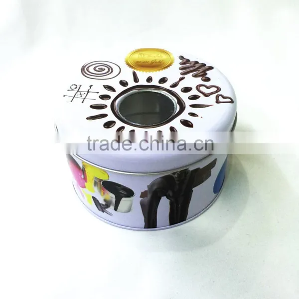 Wonderful Round Tin Ashtray, Metal Ashtray Box