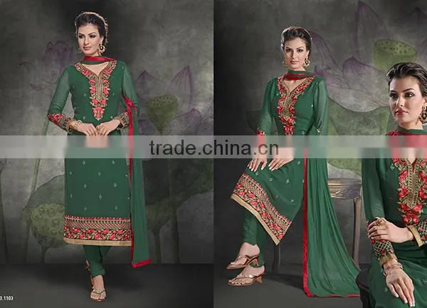 MUSTARD GEORGETTE SALWAR SUIT photo-2