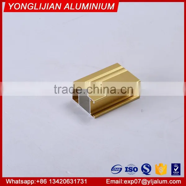 Anodized Golden Aluminum Profile for Sliding Window photo-3
