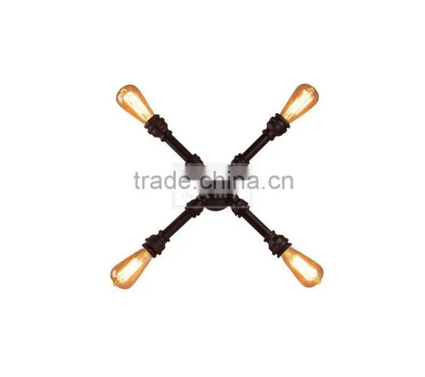 Industrial Metal Pipe Loft Wall Lamp Filament Wall Sconce Wall Mount photo-4