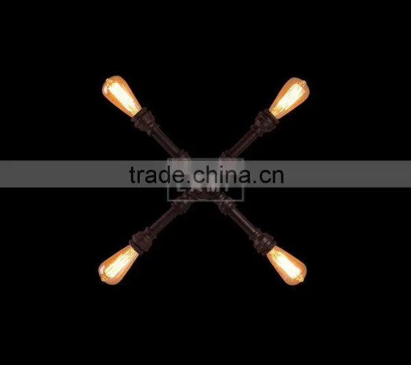 Industrial Metal Pipe Loft Wall Lamp Filament Wall Sconce Wall Mount photo-6