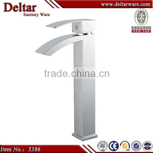 Made in China Wall Faucet, Square Unique Design Double Lever Faucet, 3 Hole Faucet photo-4