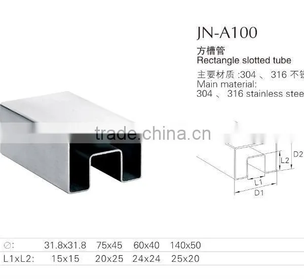 stainless steel rectangle slotted tube/stainless steel rectangle slotted tubes/steel rectangle slotted tube