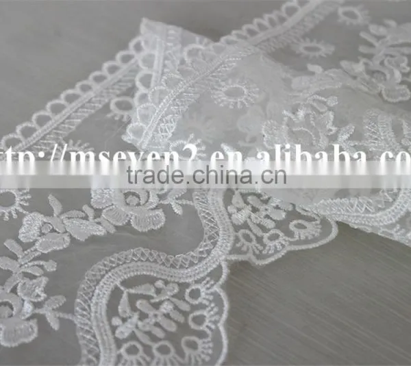 Good Price 9cm Natural Tulle Polyester Lace Fabric for Sale photo-5