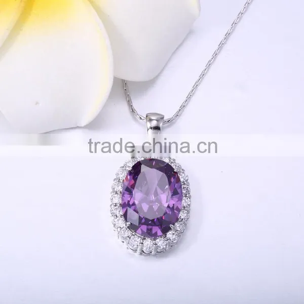 Romantic Wedding Jewelry Sets Design,purple Cubic Zircon Stone Jewelry Set photo-6
