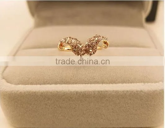 Humor and Popular Smart Mustache Diamante Rings photo-2