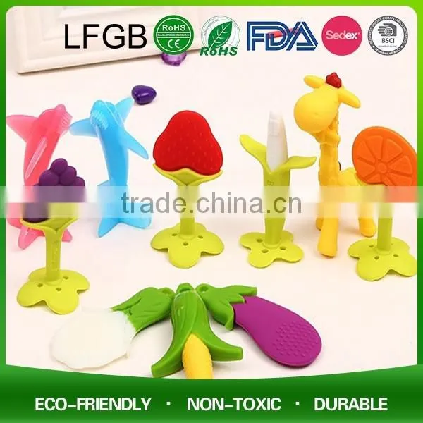 100% Food Grade Soft Different Shape Silicone Baby Teether / Baby Teething Necklace for Biting photo-5