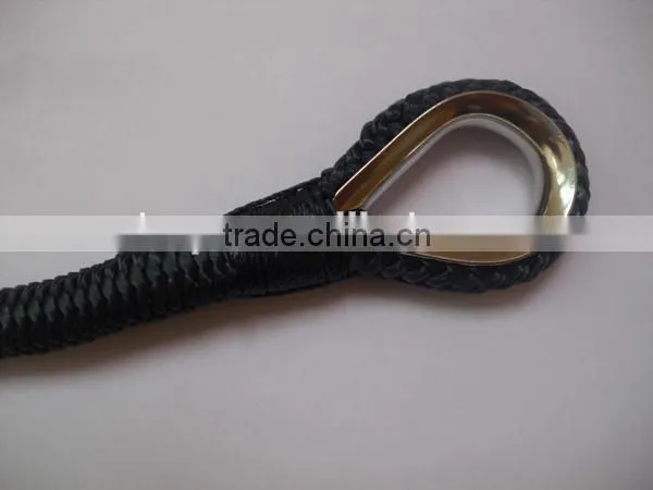 Marine supply product polyester braided mooring rope with thimble anchor line