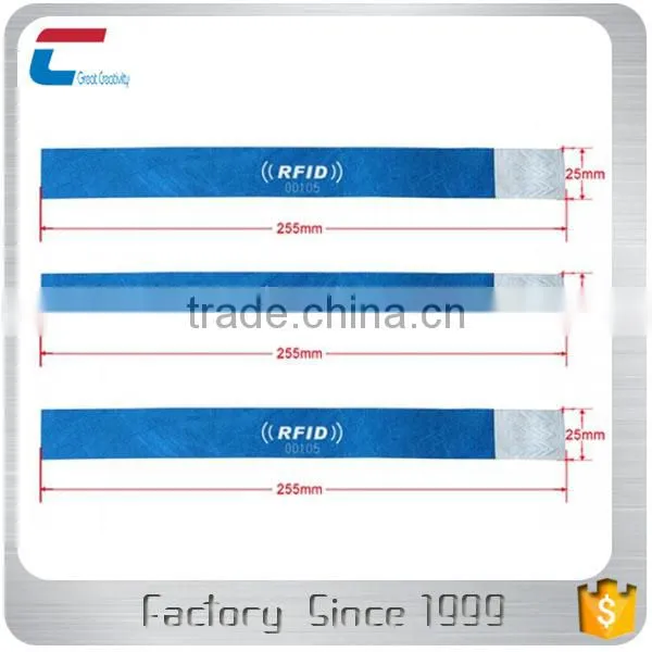 RFID Disposable Paper Wristbands Smart NFC Paper Bracelet photo-3