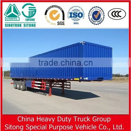 50t Truck Trailer 3 Axle Box Trailer Van Cargo Semi Trailer in China for Sale photo-3