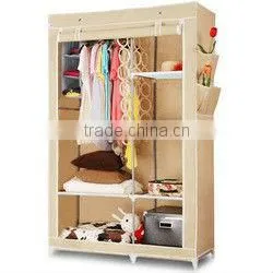 Large Size Metal Furniture Non-woven Wardrobe,Folding Fabric Cloth Wardrobe photo-6