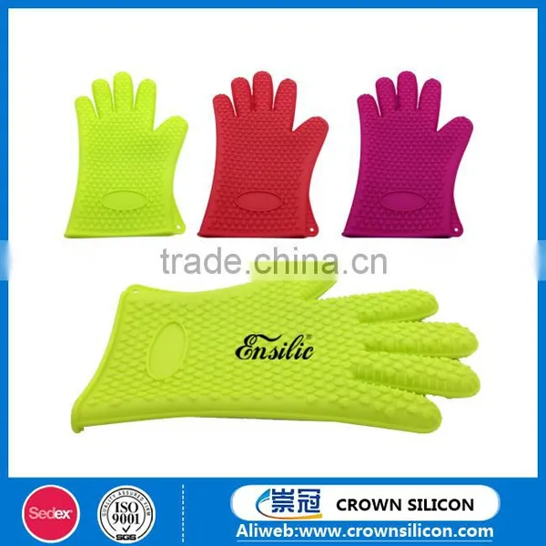 Bbq Tool Set of Heat Resistant Dishwashing Cooking Oven Silicone Bbq Gloves photo-2