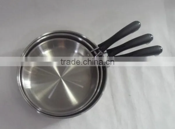 3 Pcs Stainless Steel Fry Pan/frying Pan Set photo-2