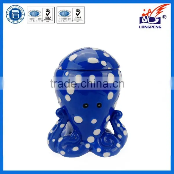 Ceramic Ocean Series Octopus Cookie Jar/Candy Jar/Canister photo-2
