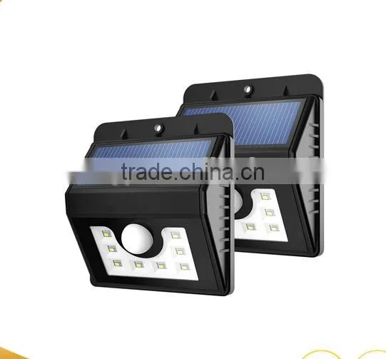 8 LED Solar Power Motion Sensor Garden Security Lamp Outdoor Waterproof Light photo-3