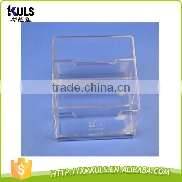 Three Layers Transparent Plastic Business Card Case photo-2