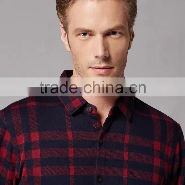 Egyptian Cotton Plaid Men Shirt SHL103 photo-4