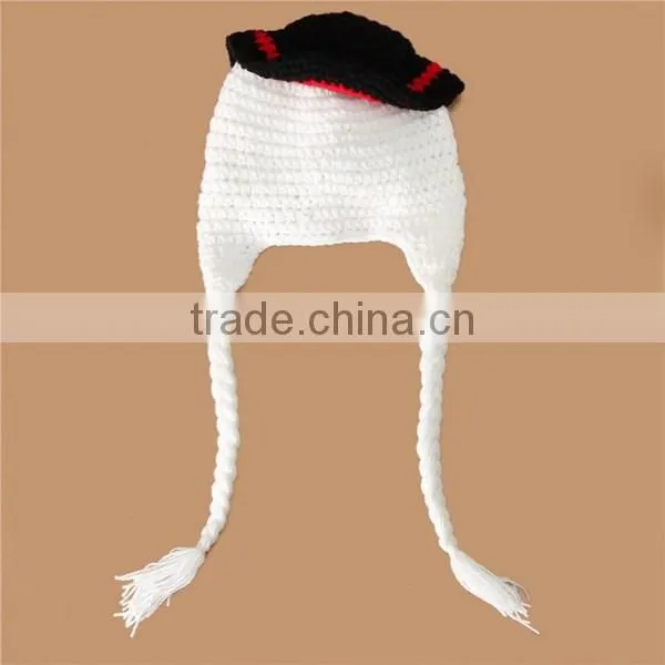 Handmade Funny Newborn Baby Snowman Crochet Hat Pattern photo-6