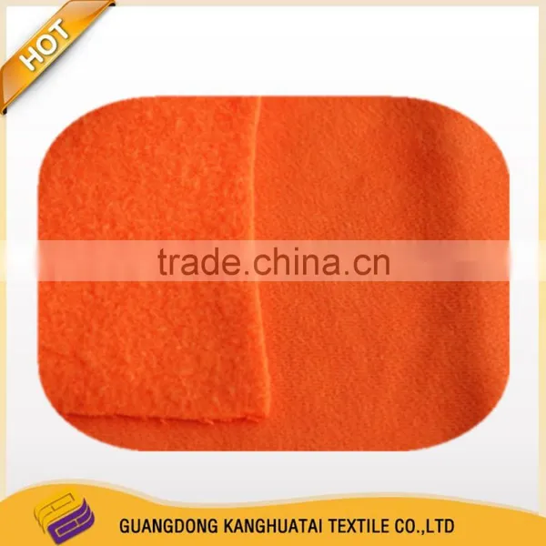 Orange Brushed Plain Hoodies Knitting Fabric photo-3