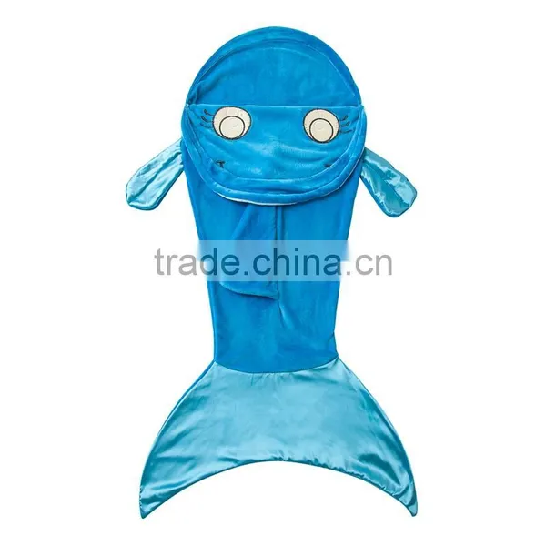 ShiJ Tails Dolphin Blanket For Kids Blue Shaker Flannel / Children Gift photo-3
