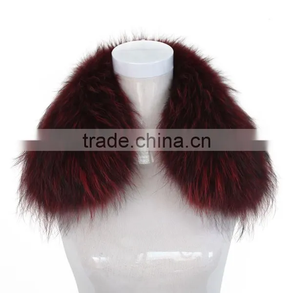 Myfur Wholesale Customized Short Raccoon Fur Neck Collar photo-6