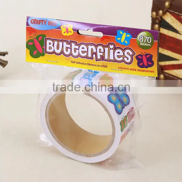 Coated Art Paper Sticker Children Multicolor Sticker Carton Color Printing Sticker Roll Packing photo-2