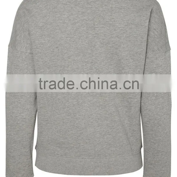 2016 Wensfashion Costume Women Leather and LightGrey Long Sleeved Sweatshirt With Hood photo-4